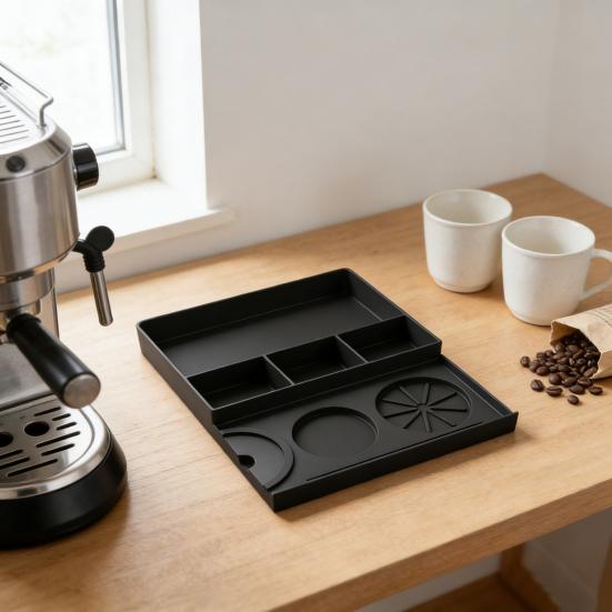 Espresso Sıkıştırma Matı Kaymaz Silikon Sıkıştırma Matı Isıya Dayanıklı Kahve Sıkıştırma İstasyonu Ev Baristaları İçin