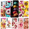 Macaron Ice Cream Cake Doughnut Cover Phone Case For Samsung Galaxy S26 S25 Edge S24 Ultra S23 S22 Plus S21 S20 FE Soft Fundas S