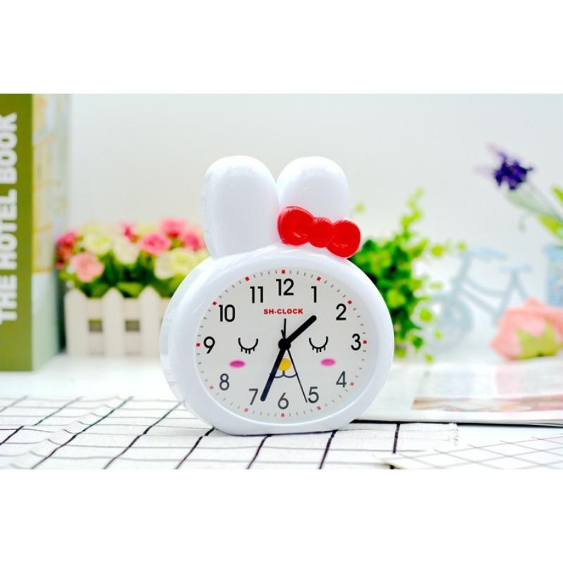 Korean cute creative rabbit cartoon alarm clock