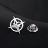 Brooch Six-Pointed Star Alloy Brooch Sparkling Rhinestones Inlaid Suit Corsage Shirt Collar Pin Personalized Badge Buckle