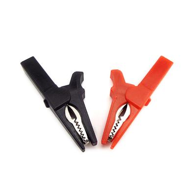 2Pcs 55mm for Crocodile Clamp Probe Alligator Clip Alligator DIY Clips Test Probe Socket Cable Insulated Electric Clips