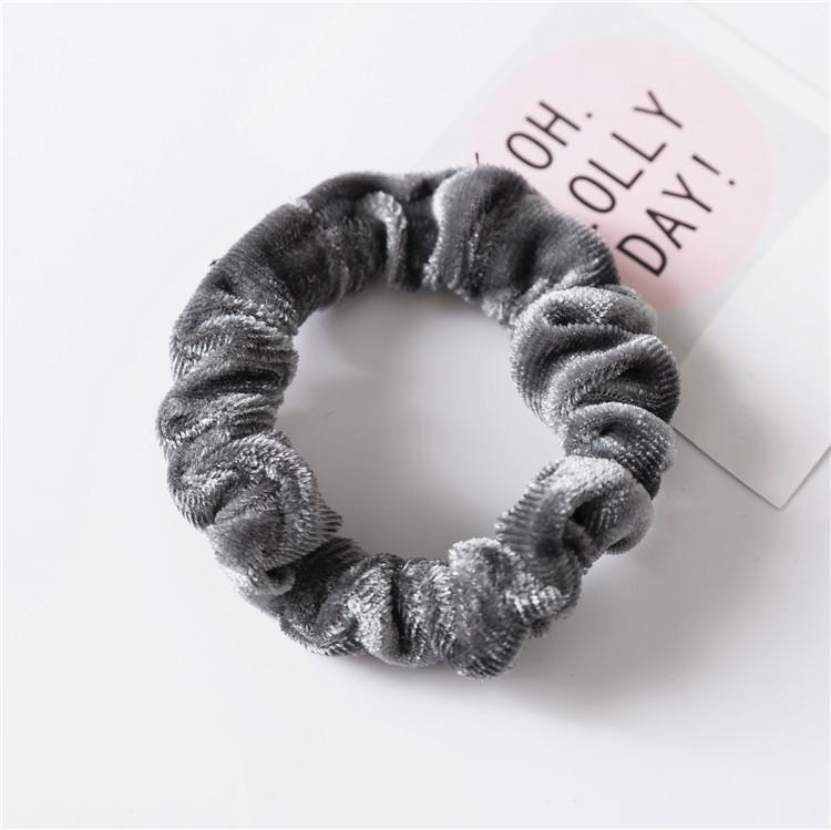 Vintage Rich Texture Ruffled Hair Circles Deep Autumn Colors Lustrous Scrunchies Strong Grip Decorative Ponytail Holders