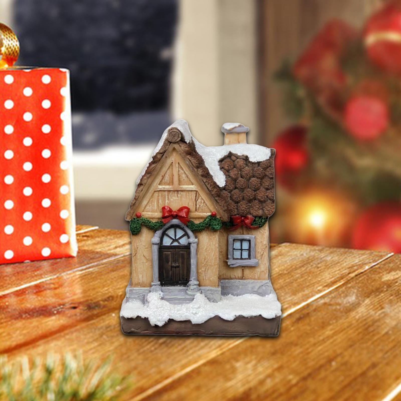 

Christmas Village House Sculpture Art Crafts Table Centerpiece Landscaping разноцветный