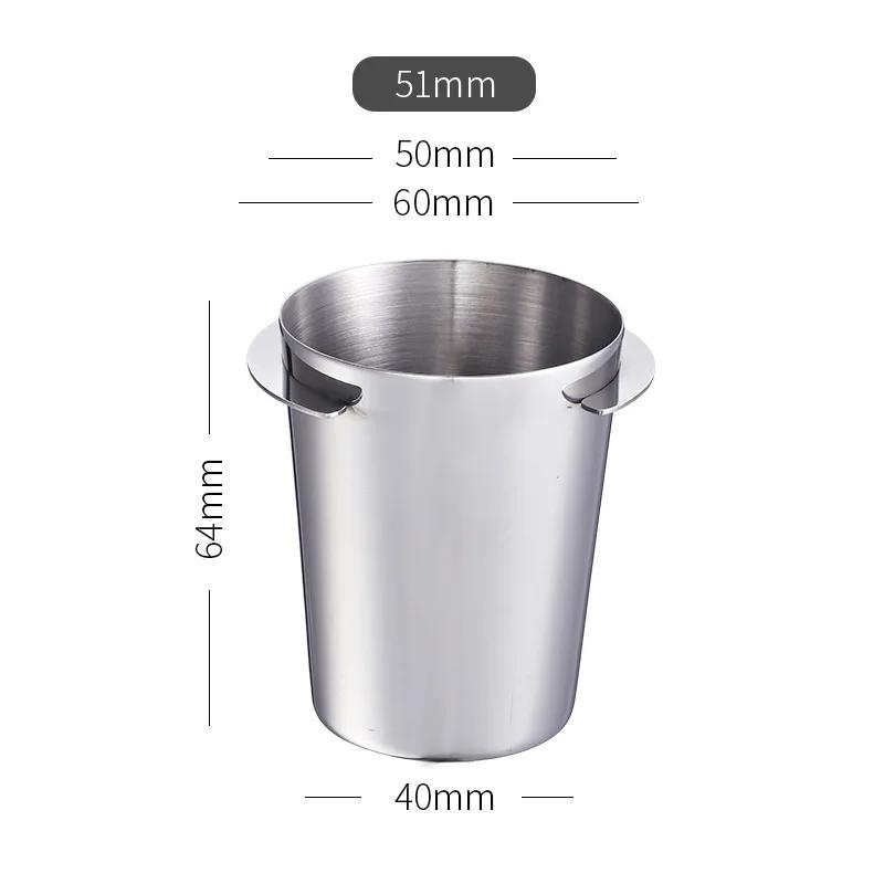 

Чашка для дозирования кофе Кружка для нюхательной кружки для эспрессо-машины 58/53/51 мм Износостойкая чашка для дозирования кофе из нержавеющей стали Прямая поставка