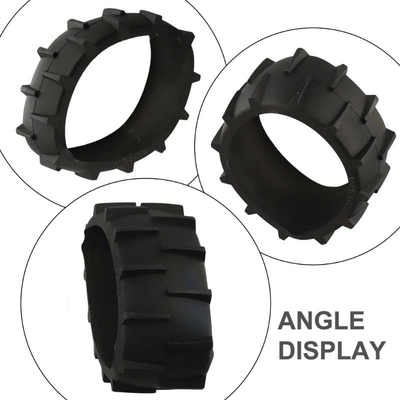 4 Stück Praktische Traktionsreifen Antriebsräder Gummitextur Geeignet für Rasenmäher 100x40mm Gummi Antriebskomponente