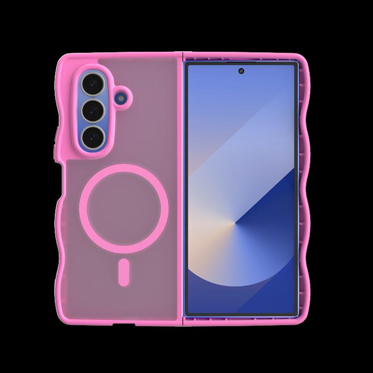 Applicable To Samsung ZFold7 Wave Magnetic Mobile Phone Case Zflip7 Skin Matte All-inclusive Anti-drop Folding Protective Case