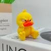 Impression 3D Statue Canard Jaune Colère Œil Blanc Canard Drôle, Humoristique Intérieur Extérieur Noël Décoration Maison et Décoration Voiture