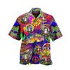 Men's Fashion Cool Cute Casual Hawaiian Print Casual Shirt Short Sleeve Top
