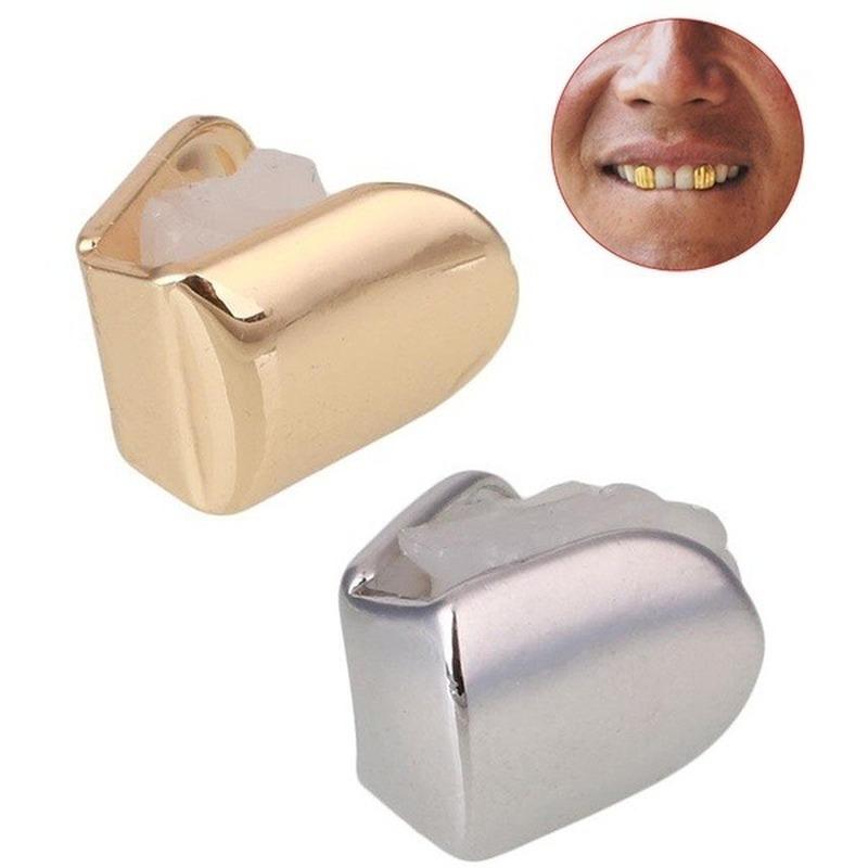2 Pcs Hip Hop Teeth Single Tooth Grill Grillz Party Gift