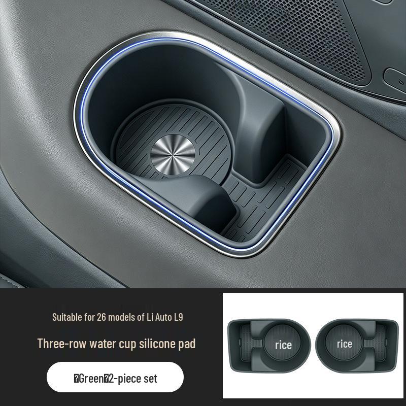 Silicone Anti-slip Cup Holder Pad for Li Auto L9 (3-Row) - Enhances Interior with Stylish Car Upgrade
