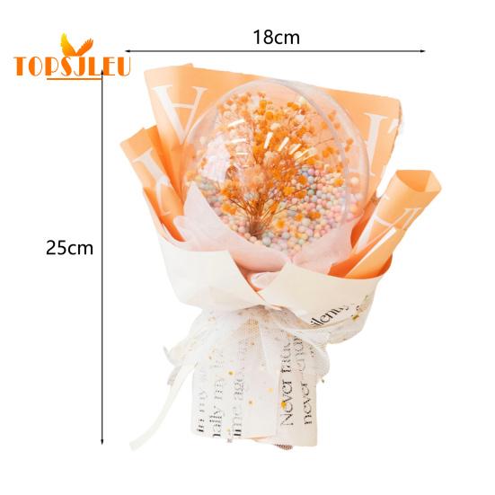 Buquê falso, novidade criativa, presente de dia das mães, buquê falso Babysbreath, acessórios de capa de bola para o dia dos professores