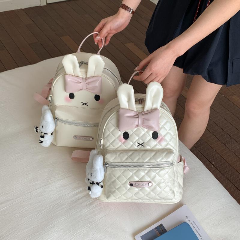 Schoolbag Japanese bow diamond kitty backpack 1011 new girl cute large capacity commuting backpack