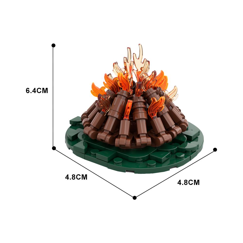 Gobricks MOC Campfire - Classic Camp Movie Village On Tato Constructing Block Educational Playthings For Kid Gift