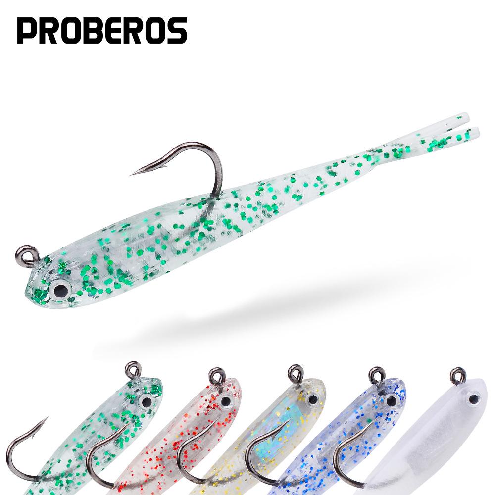 7cm 5g Bionic Forktail Lure: Soft Gray Lead Head Bait for Mandarin Fish & Perch