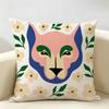 Abstract Floral Animal Fashion Cushion Cover Natural Linen Organic Fabric DoubleSided Printing Room Sofa Decor Pillow Case