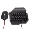 One Handed Keyboard Mouse Combo RGB Color Backlit Ergonomic Design 39 Key Gaming Keyboard 4 Level DPI Adjustable Mouse