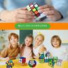 8 Piece Set 3D Puzzle Thalia Smile Magic Cube Puzzle Cube Bright Easy Learning Educational Cube Toy Smooth Magic Cube Brain Game Puzzle Box Toy Color,