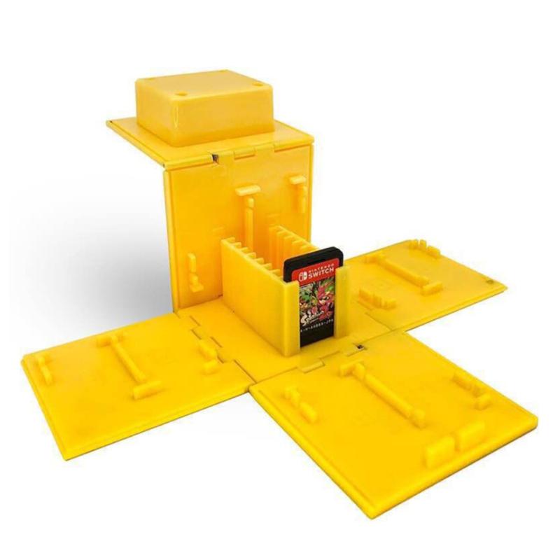 Klappbare Spielkartenbox für Switch Game Magic Cube Design, große Kapazität, starker Aufbewahrungskoffer, beladen