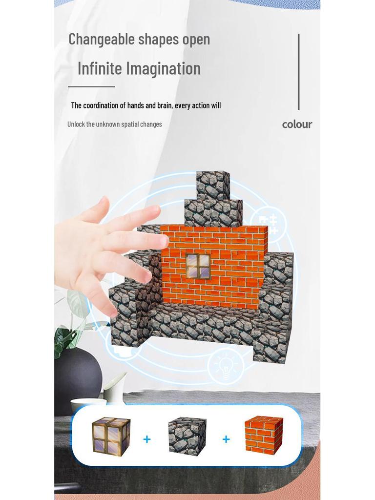 Magnetic Building Blocks & Mini Scene Game Set for Kids – Educational Toy Gifts
