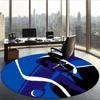 007 (1) Round Office Rug Decorative Floor Rug for Office Bedroom Living Room and Home Space