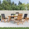 VidaXL Reclining Garden Chairs 4pcs and Cushions Solid Teak Wood 3196463