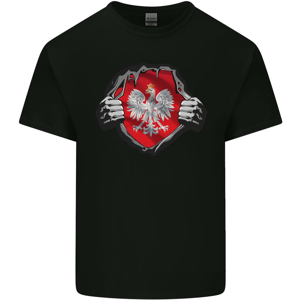 Poland Flag Gym Ripped Torn Polish Polska Unisexs Light Cotton TShirt
