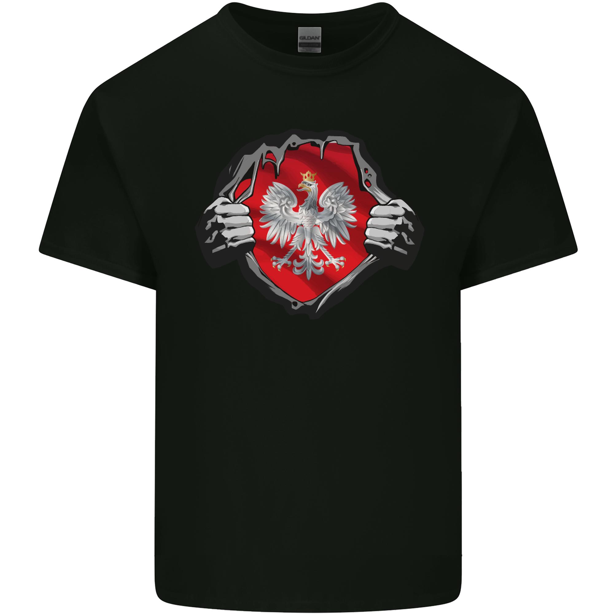 Poland Flag Gym Ripped Torn Polish Polska Unisexs Light Cotton TShirt S