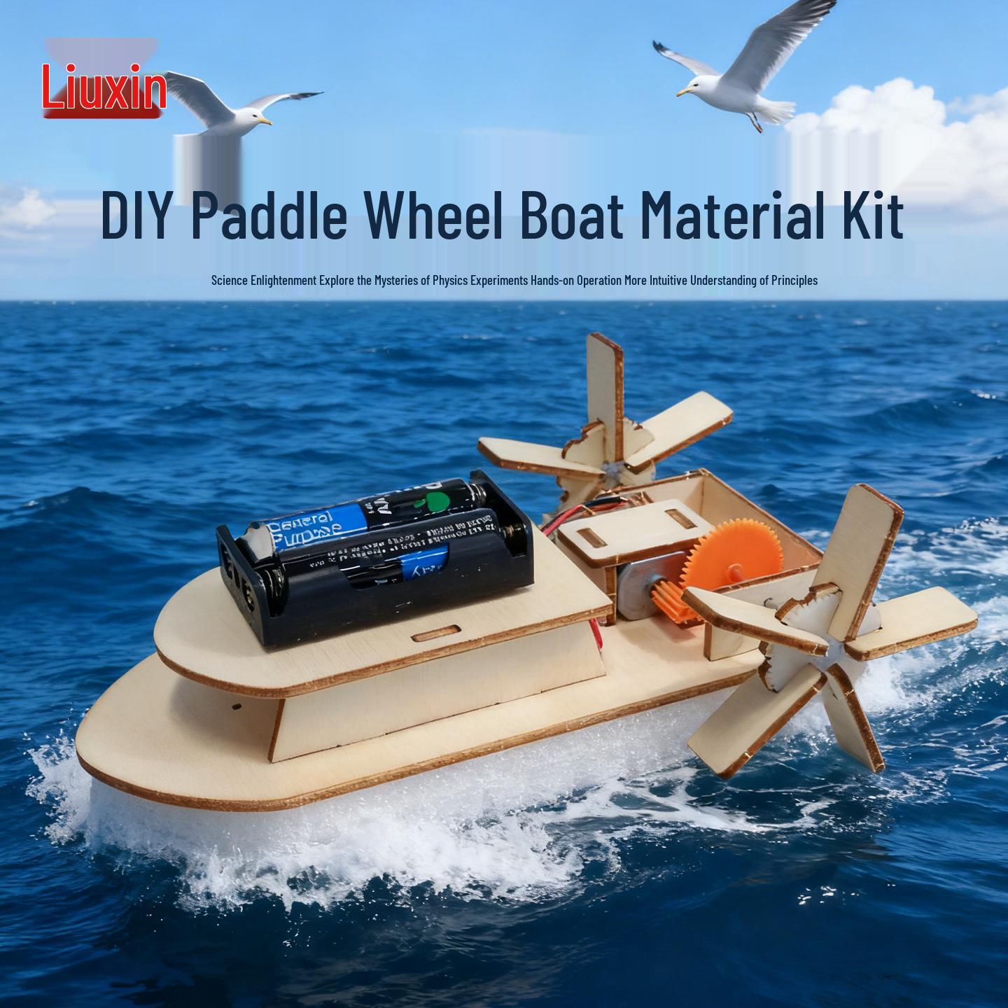 DIY Electric Double Paddle Steamboat Kit for Primary School Science Experiments