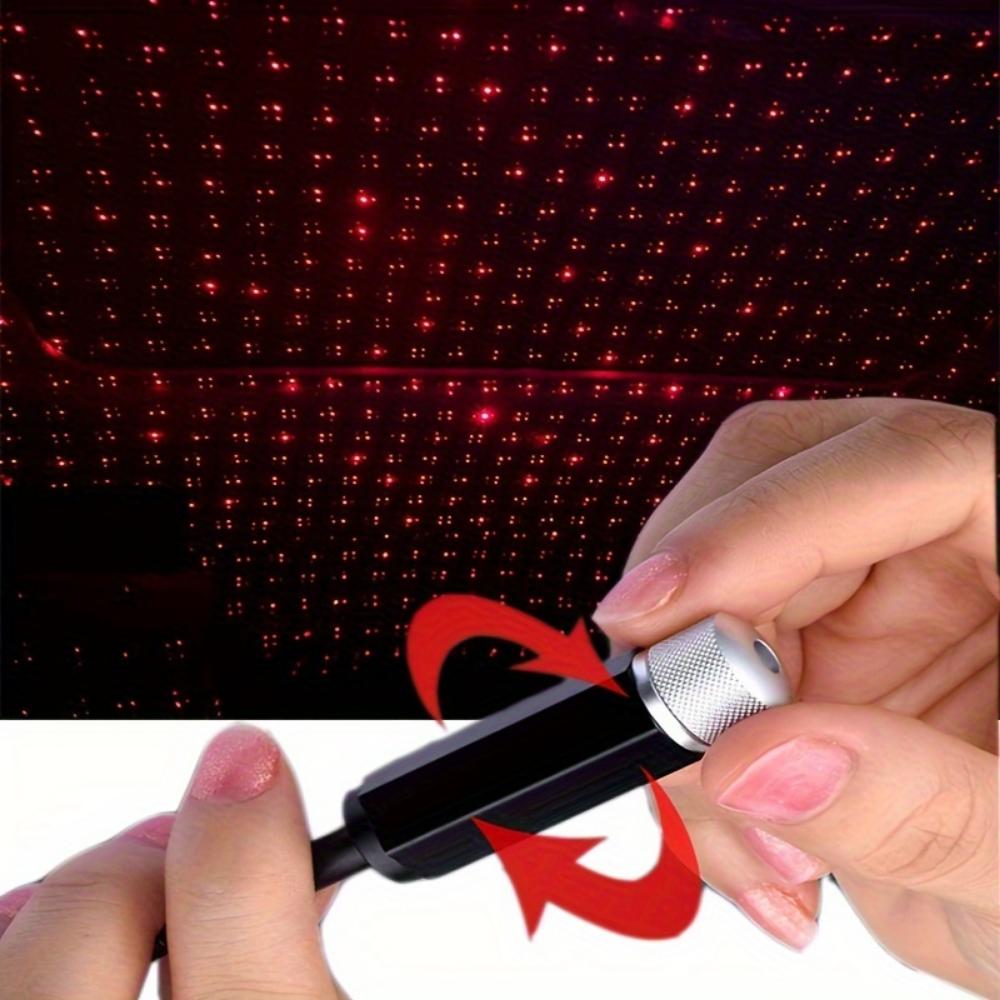 

USB Звездный Ночник - Создайте волшебный эффект ночного неба с красными точками и динамичным вихревым узором, идеально подходит для Хэллоуина, Рождества, кемпинга\