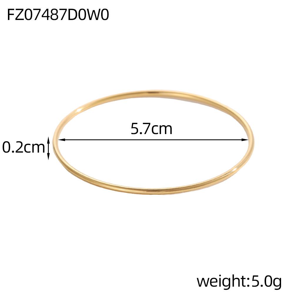 

CARLIDANA Luxury Stackable Bracelets for Women Gold Plated Stainless Steel Simple Thin Multi Layer Zircon Bracelet Bangle