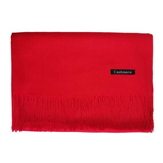 2025 Autumn/Winter Solid Color Imitation Cashmere Mid-Length Warm Tassel Scarf - Japanese & Korean Sweet Fashion