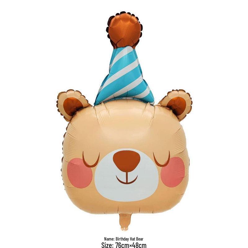 Cute Cartoon Animal Foil Balloons for Baby s First Birthday or Children s Festival Decorations