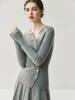 2025 Autumn/Winter Women's Slimming Cashmere Cardigan with Slant Pockets