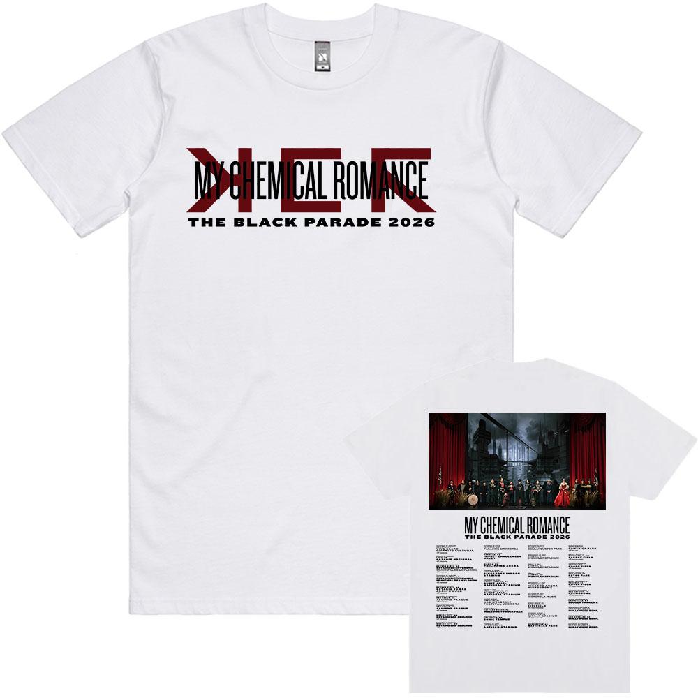 

THE BLACK PARADE 2026 Tour T-shirt Rock Band My Chemical Romance Tshirts Short Sleeve Cotton T Shirt Unisex Streetwear XS