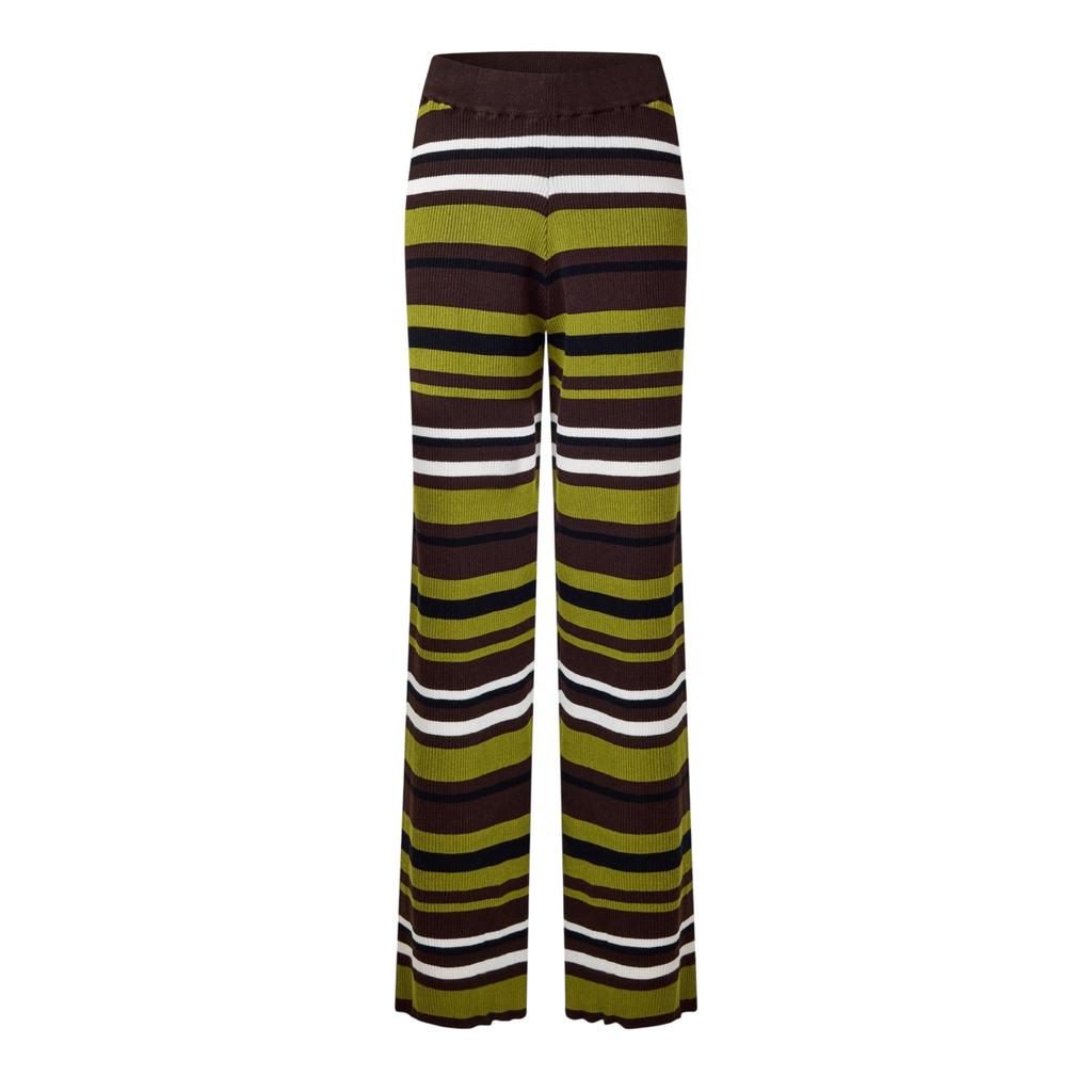I Saw It First Womens/Ladies Knitted Striped Wide Leg Trousers