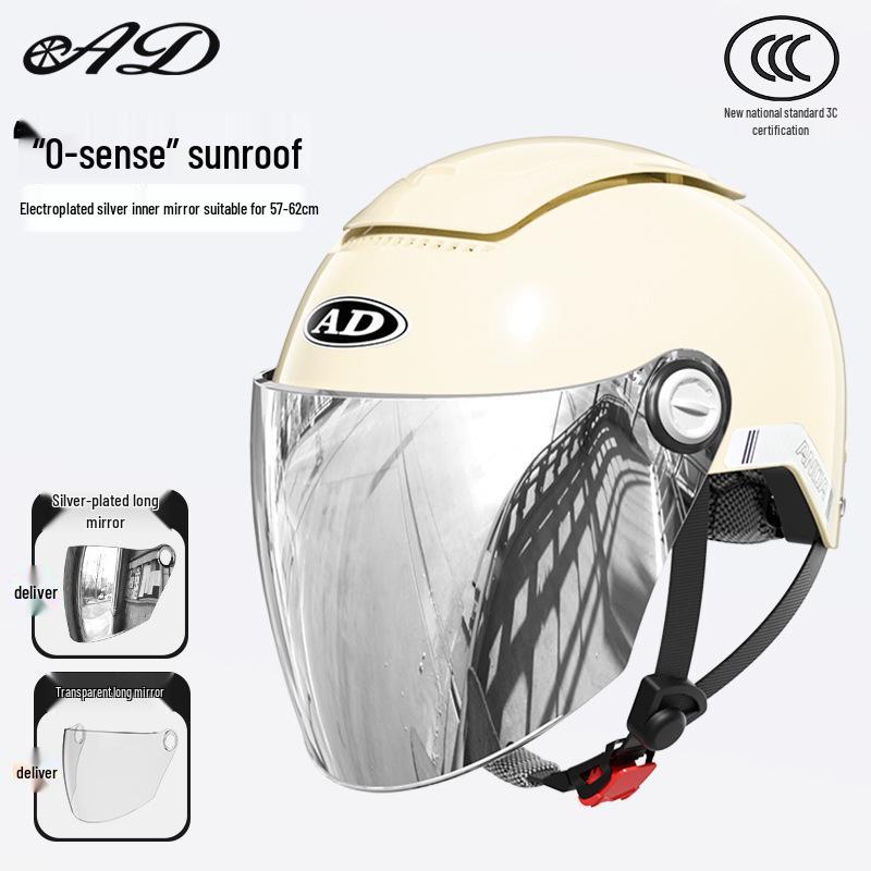 National Standard Class A 3C Certified All-Season Electric Bicycle Helmet with Sunroof and Summer Sun Protection