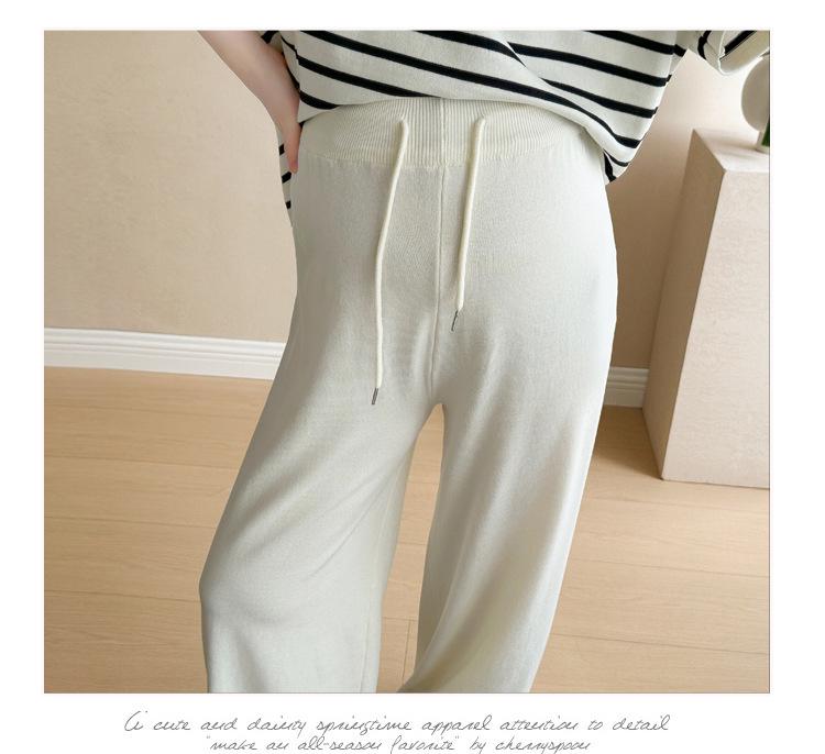 2026 Summer Ice Silk Knit Maternity Sportswear: Casual Loose Plus Size Two-Piece Set
