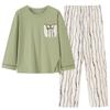 Pajamas Women'S Pure Cotton Long-Sleeved Women'S Cotton Casual Large-Size Loungewear Set