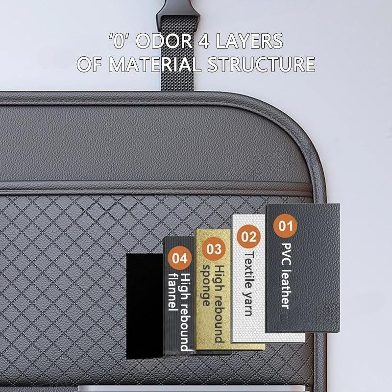 Luxury Car Seat Back Storage Bag Multifunction Backseat Organizer Storage Pocket Wear-Resistant Seat Anti Kick Guard