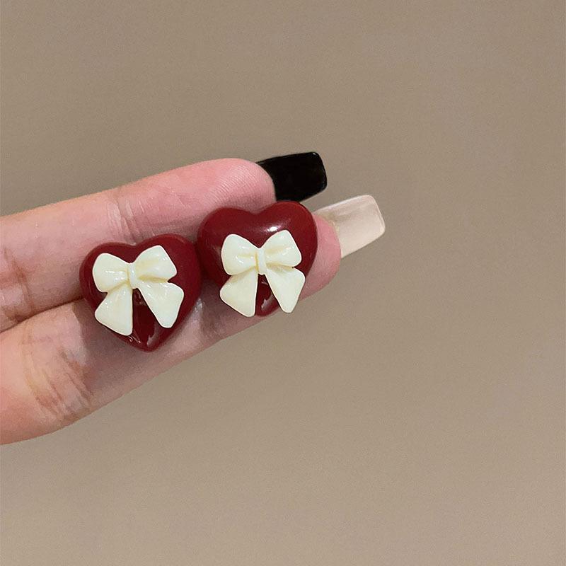 Maillard Coffee Color Amber Earrings Women's Autumn and Winter High-end Commuter Style Earrings Light Luxury Niche Design Earrings