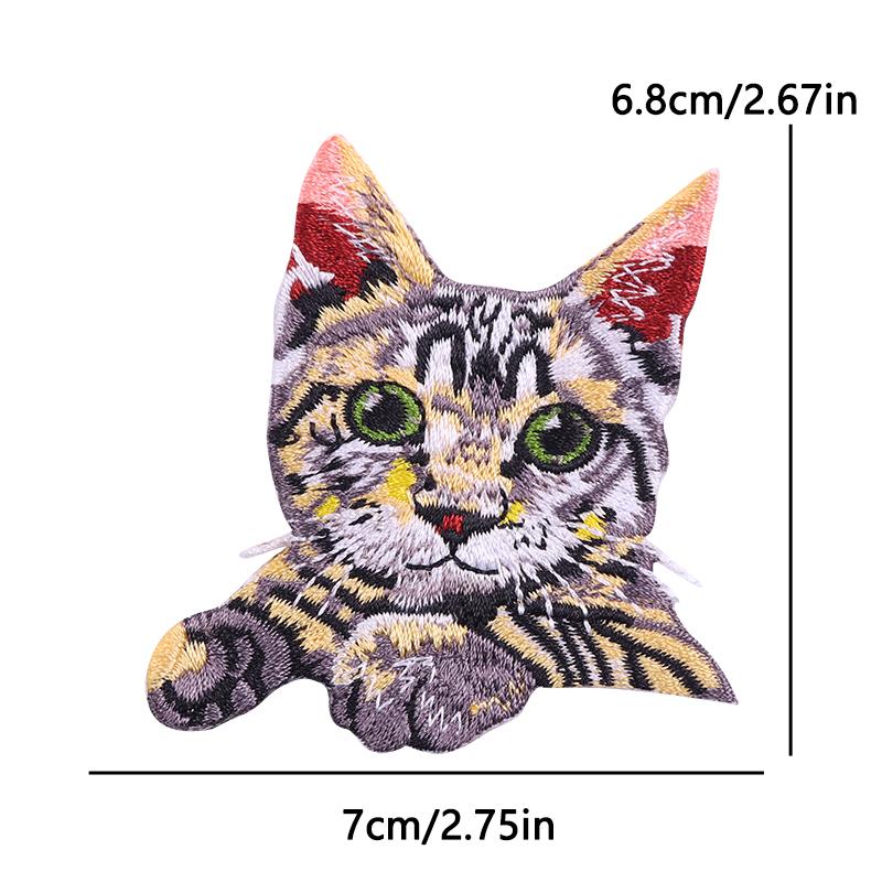 Cute Cat Duck Animal Cartoon Iron On Embroidery Patch for Kids Clothing Backpack Jacket School Bag Kawaii Design Decoration
