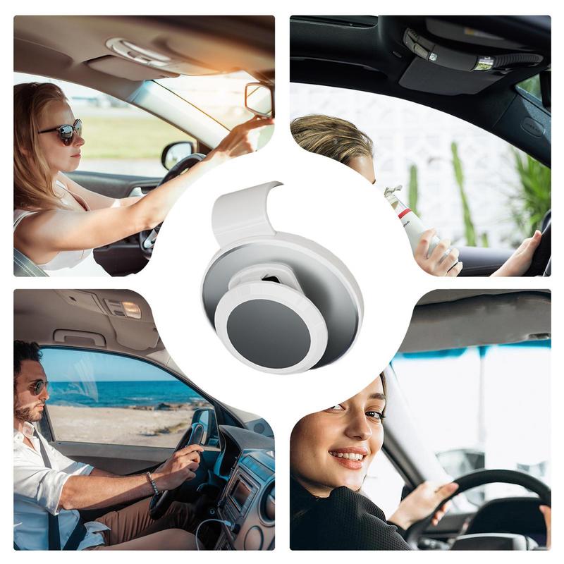 Car Sunglass Holder Clip Round Shape Car Visor Sunglasses Holder Small Fashion Ticket Card Clip Auto Sunglasses Holder Aluminum