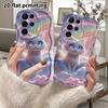 Phone Case: 2D Flat Samsung Galaxy A34 A35 M05 M06 S20 S22 S21 FE Plus 5G Protective Case, Couple Style, Rainbow Little White Cat, Christmas and Hallo