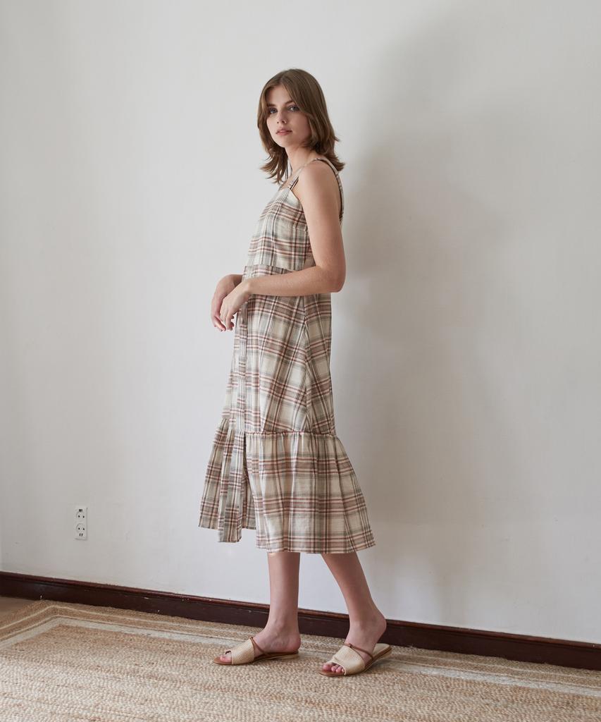 Maneseu Fresh Roll Frill Dress (3 Colors)