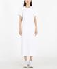 Row To Row Wrd051 Knit Cotton Slim Long Dress (White)