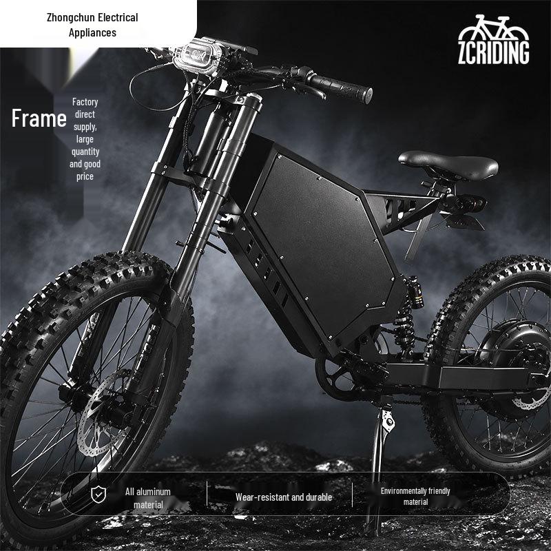 High-Power Off-Road Retro Electric Motorcycle Frame Design
