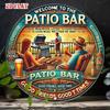 Retro Metal Art 2D Wall Decor Backyard BBQ Grill Beer Friends Garden Patio Sign