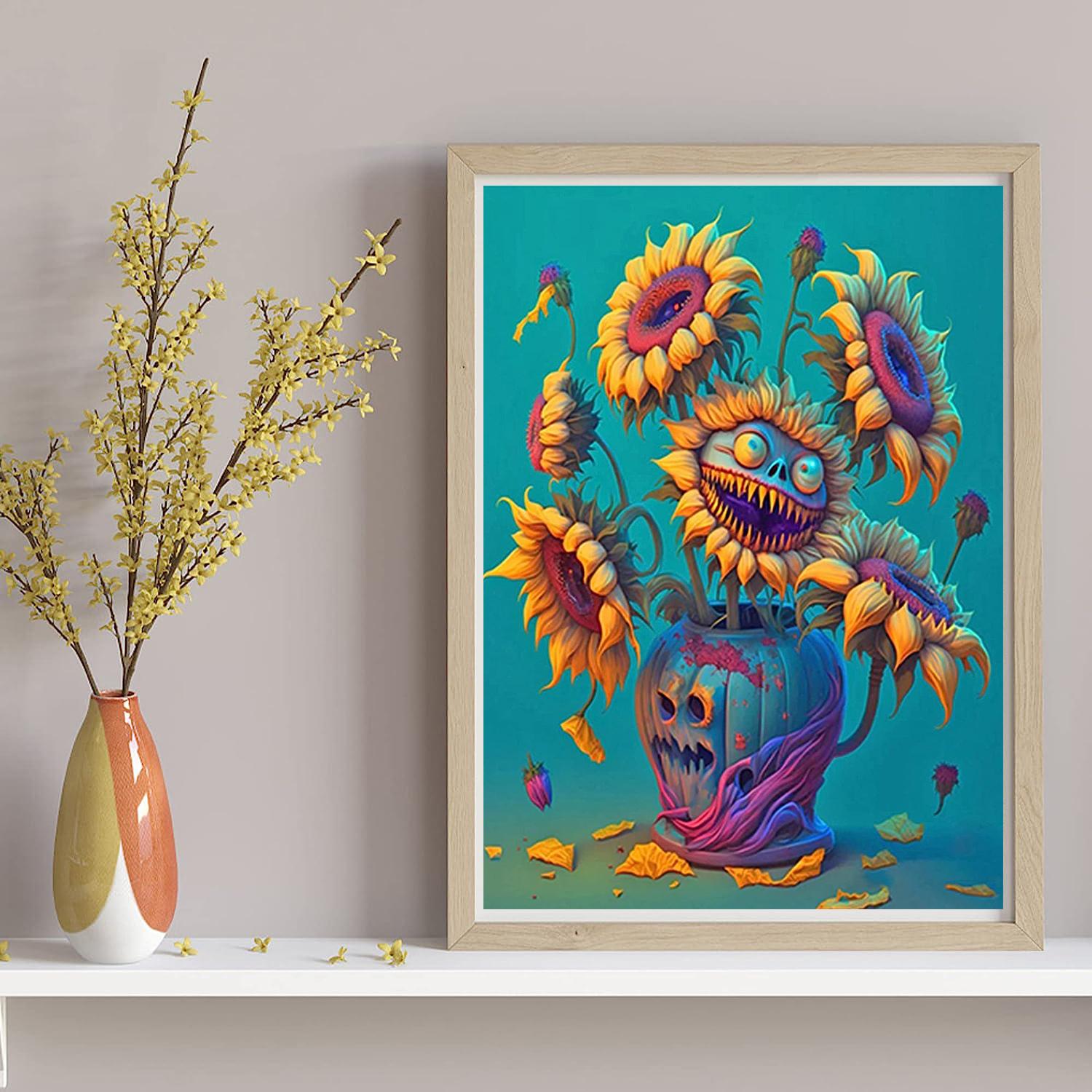 

Тема Хэллоуина 5D DIY Алмазная картина Рождество Алмазная вышивка Набор крестиков Полный горный хрусталь Мозаика Украшение дома Square 30x40cm