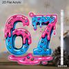 2D Flat "I Survived 67 Days of School" Acrylic Decoration Sign, Survivor Gift, Suitable for wall decoration, porch, room, villa, accents Home, Hallway