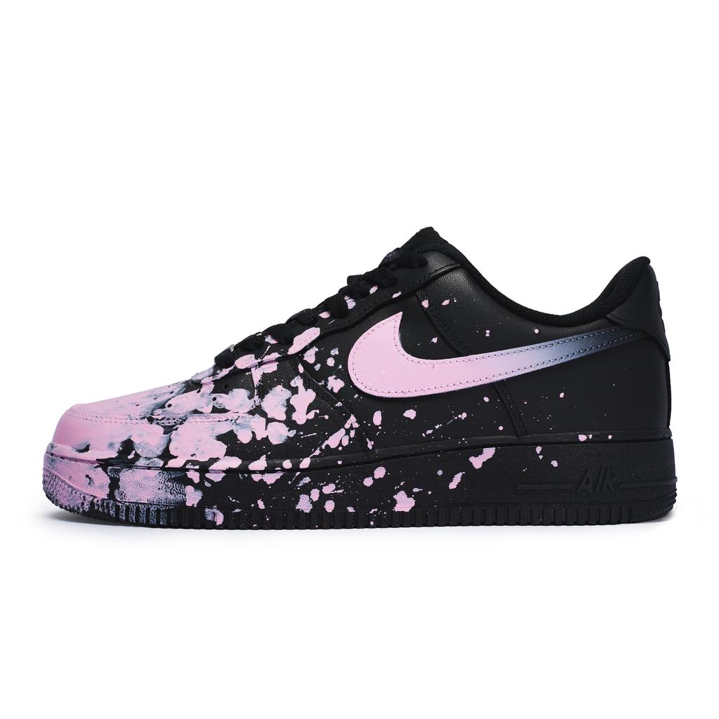 Nike Air Force 1 07 Rezistente la Alunecare Rezistente la Abraziune Partea Joasă Pantofi Skateboard Unisex Negru Roz CW2288-001(Team80-S-BOX)